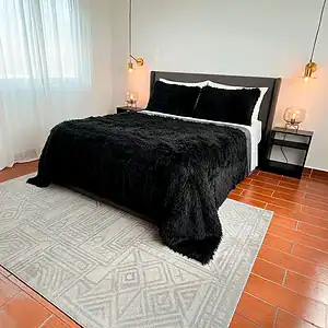 Cobertor King Size Extra Suave Flannel Pelo Alto con Fundas